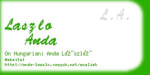 laszlo anda business card